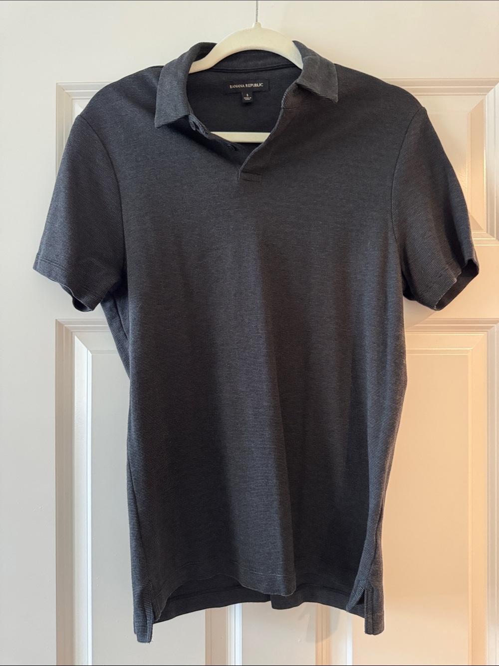 Banana Republic Men's Dark Charcoal Polo